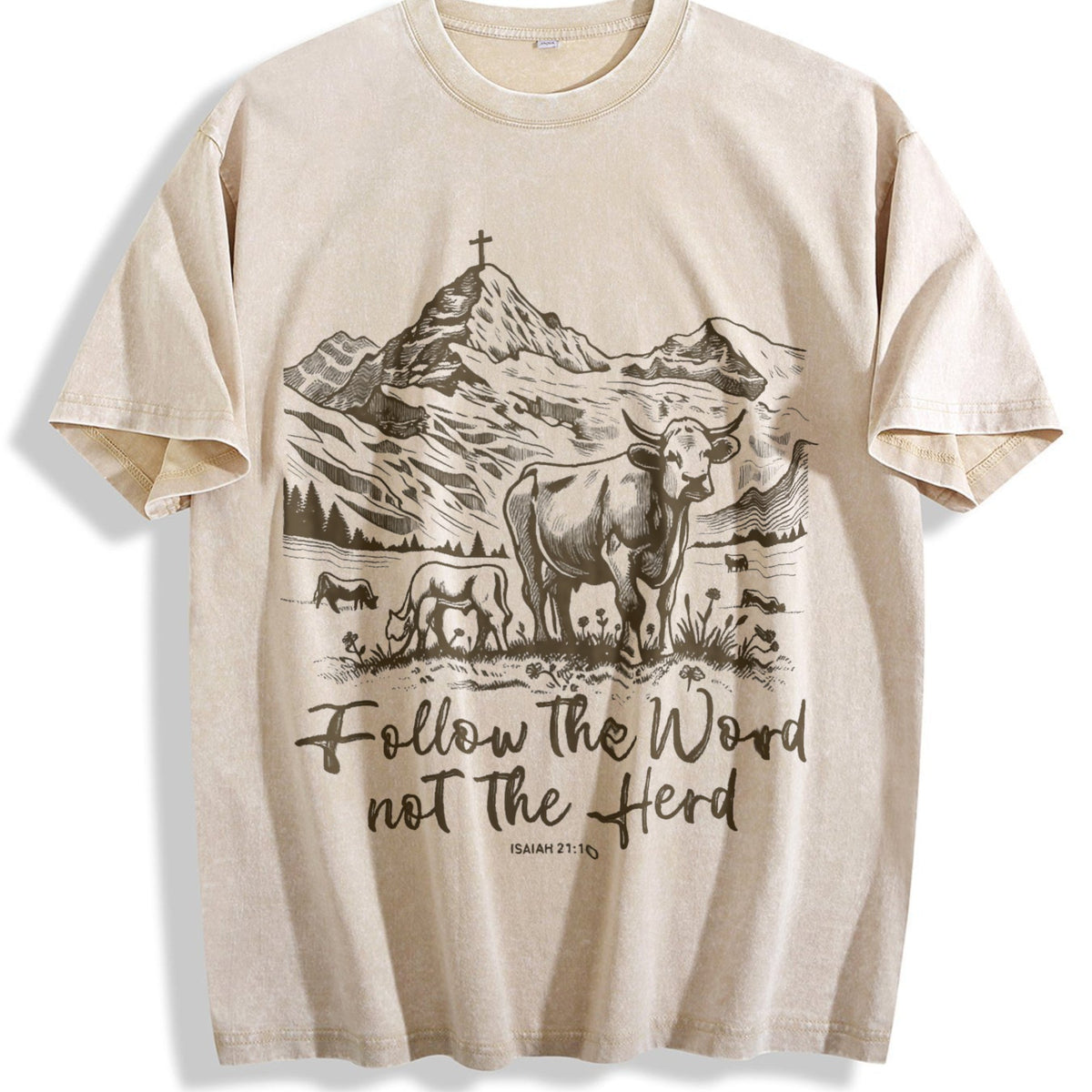 Follow the Word Not Herd Vintage Washed T-Shirt product image 1