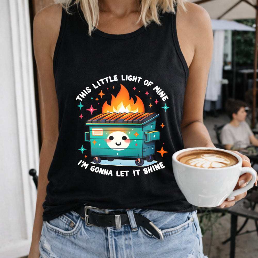 This Features A Of The Letters And Cartoon Of 'this Little Women's Tank Top