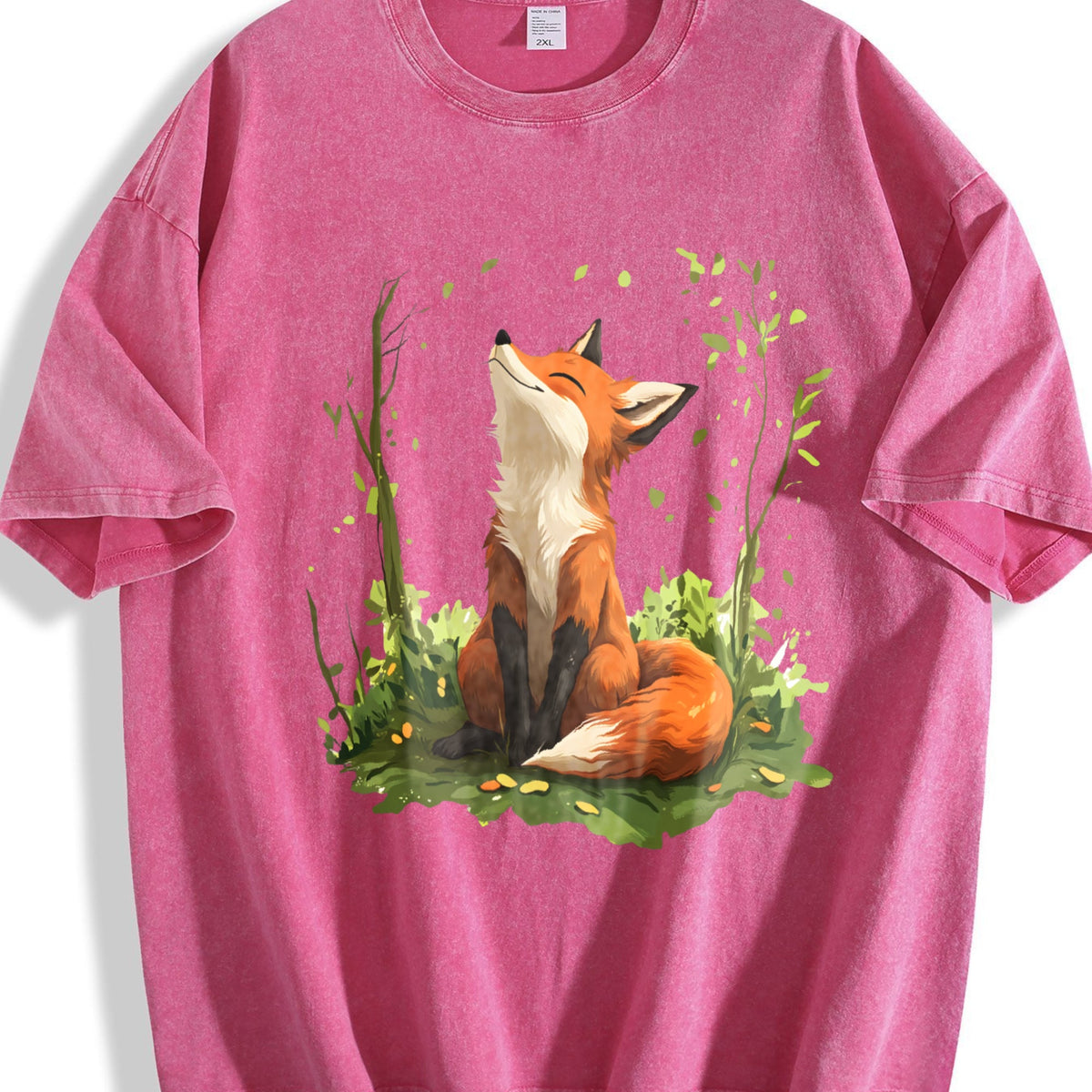 Autumn A Spring Floral And Fox Vintage Washed T-Shirt product image 7