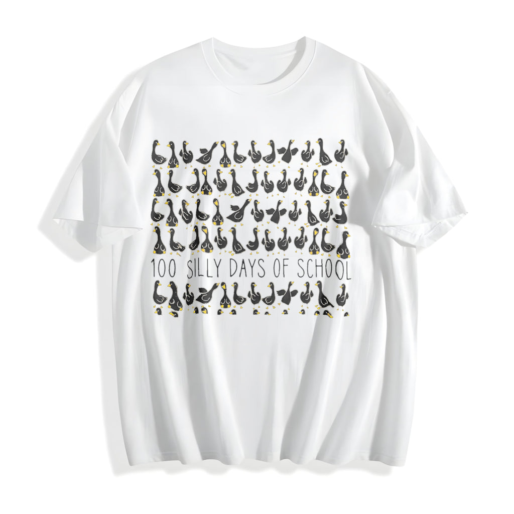 Silly Goose 100 Days Of School Cotton T-Shirt product image 2
