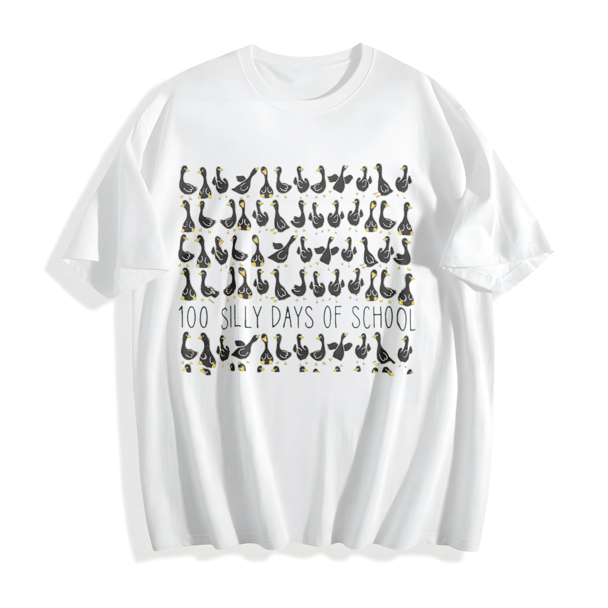 Silly Goose 100 Days Of School Cotton T-Shirt product image 2