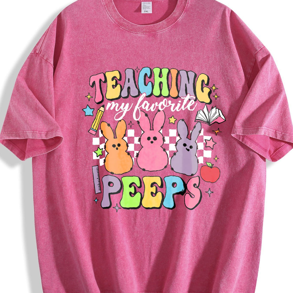 Teaching My Favorite Peeps Vintage Washed T-Shirt product image 5