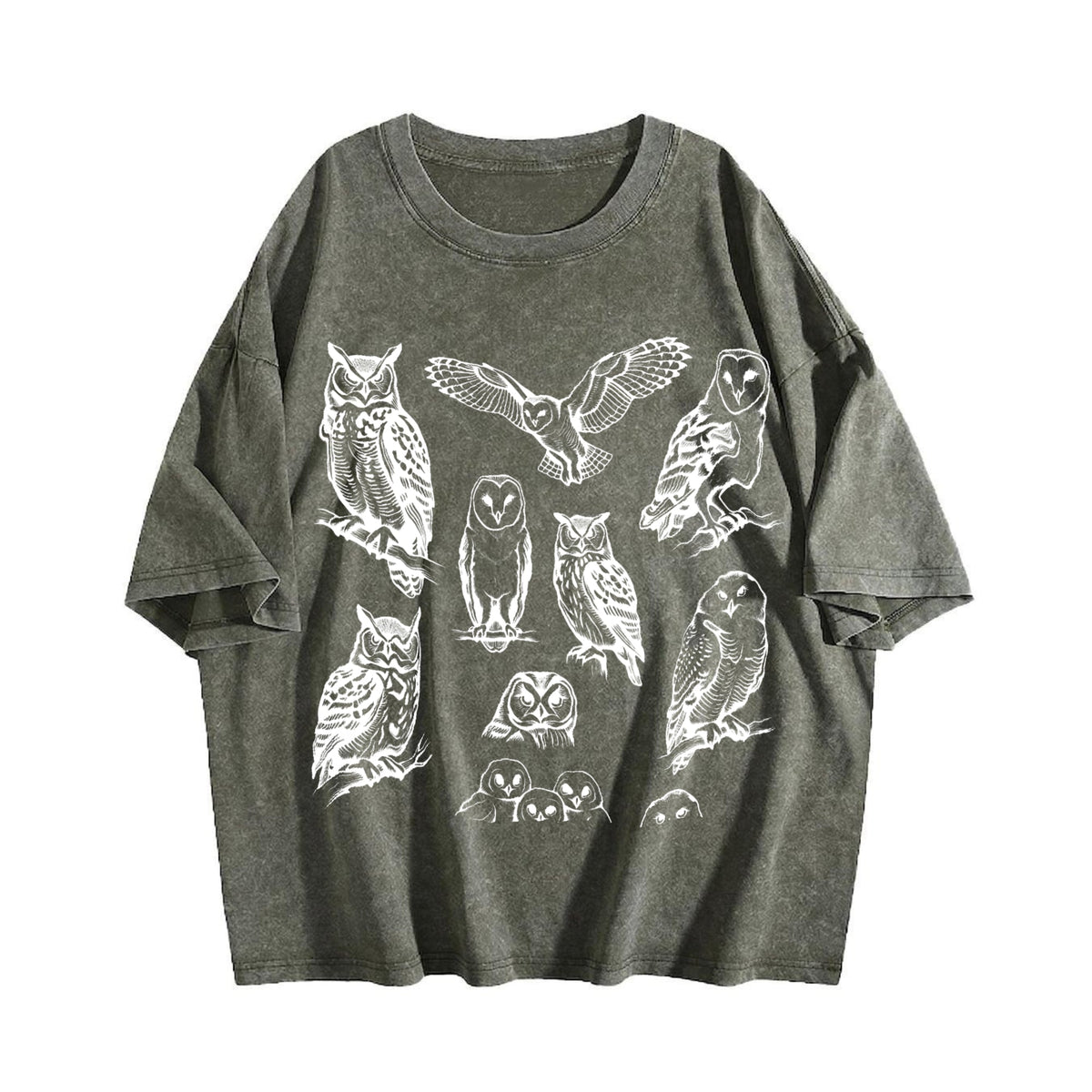 Owl 90s Tattoo Vintage Washed T-Shirt product image 4