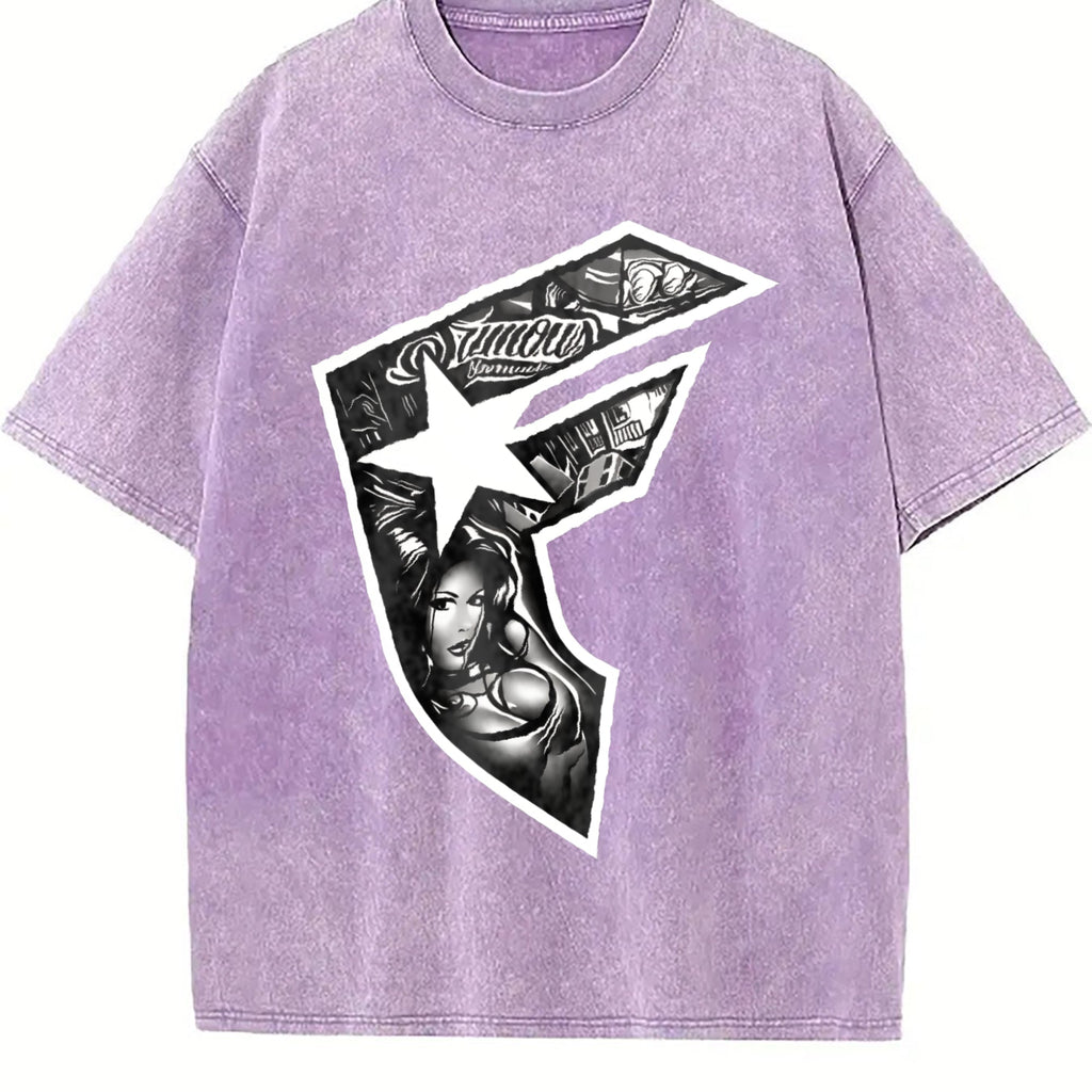 Bold Geometric Vintage Washed T-Shirt product image 6