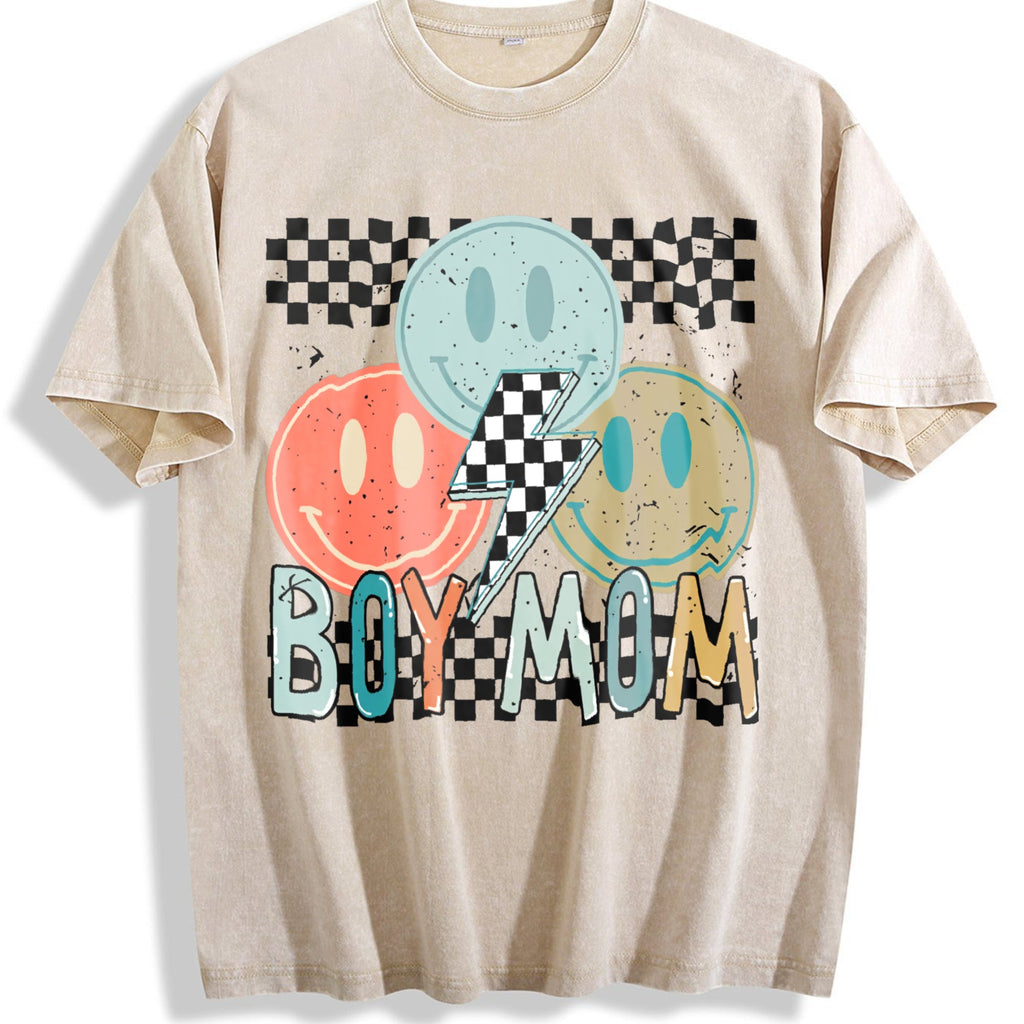 Boy Mom Vintage Washed T-Shirt product image 1