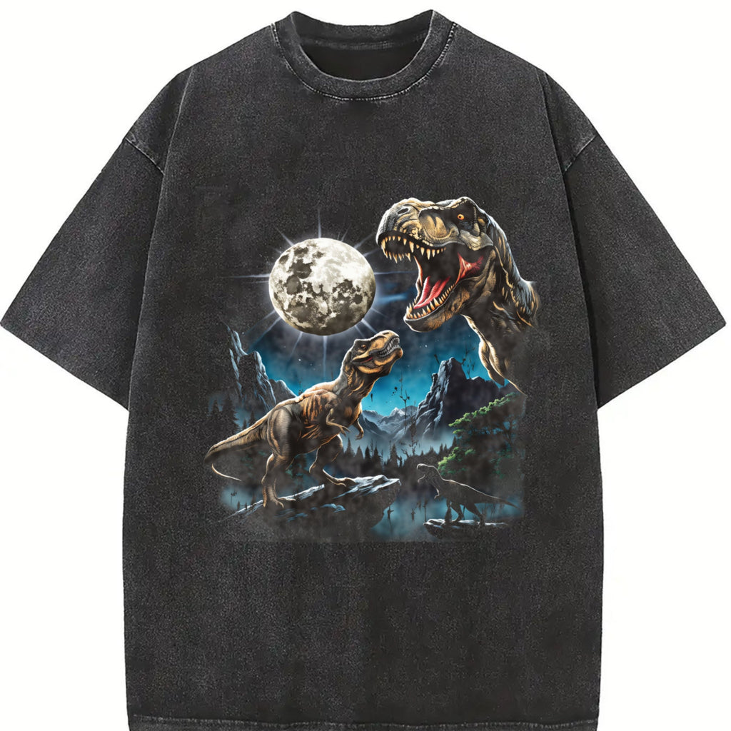 T Rex Moon Vintage Washed T-Shirt product image 2