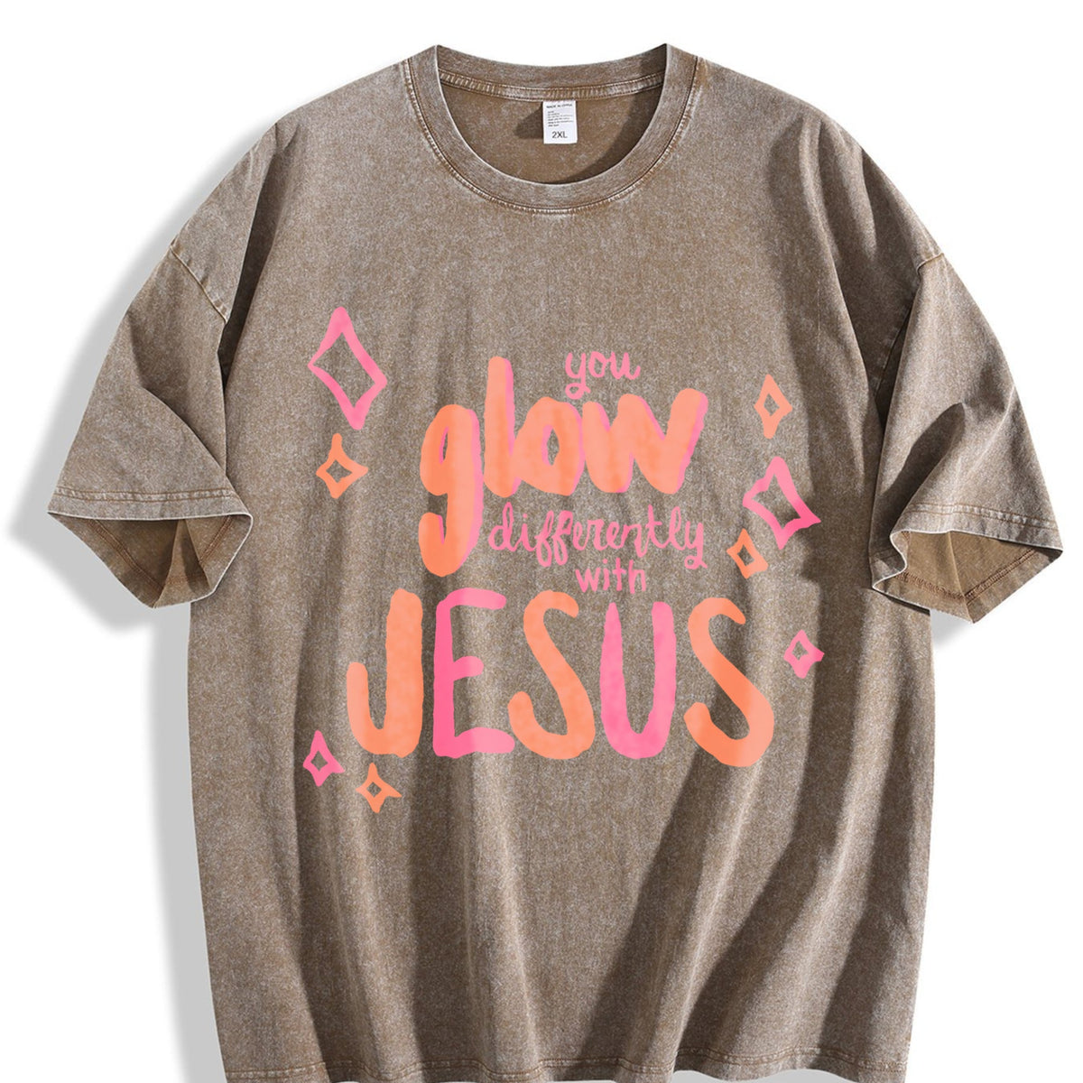 Inspirational Bible Verse With Walk Vintage Washed T-Shirt product image 3