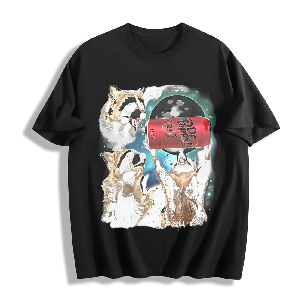 Three Raccoons Dr Pepper Cotton T-Shirt product image 1