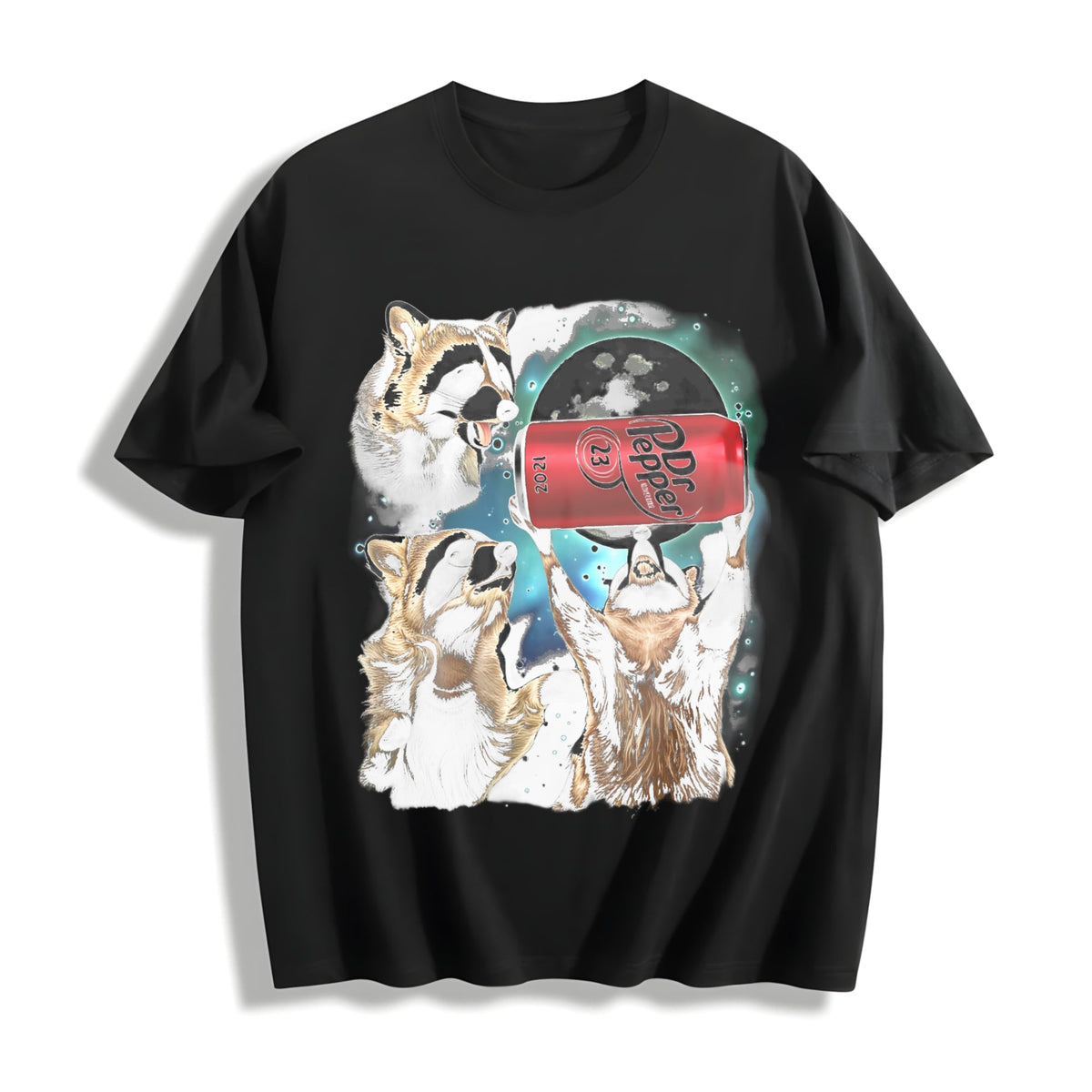 Three Raccoons Dr Pepper Cotton T-Shirt product image 1