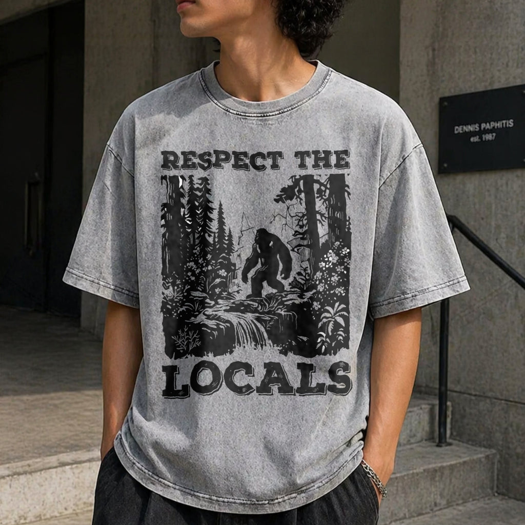 Respect The Locals Bigfoot Vintage Washed T-Shirt product image 5