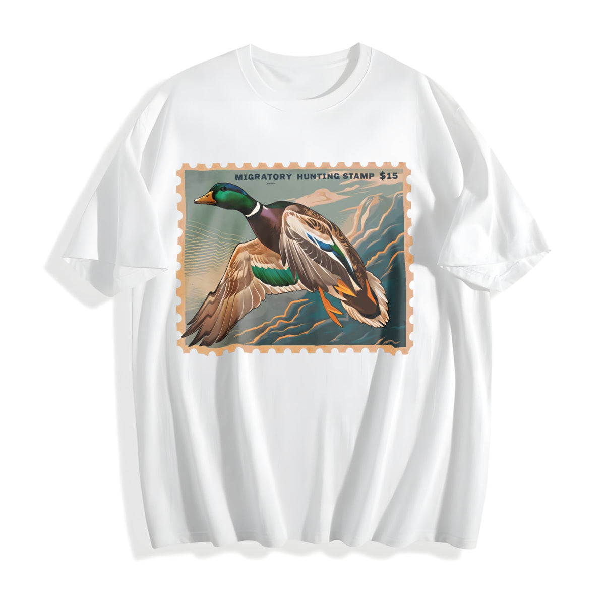 Waterfowl Stamp Art Cotton T-Shirt product image 2