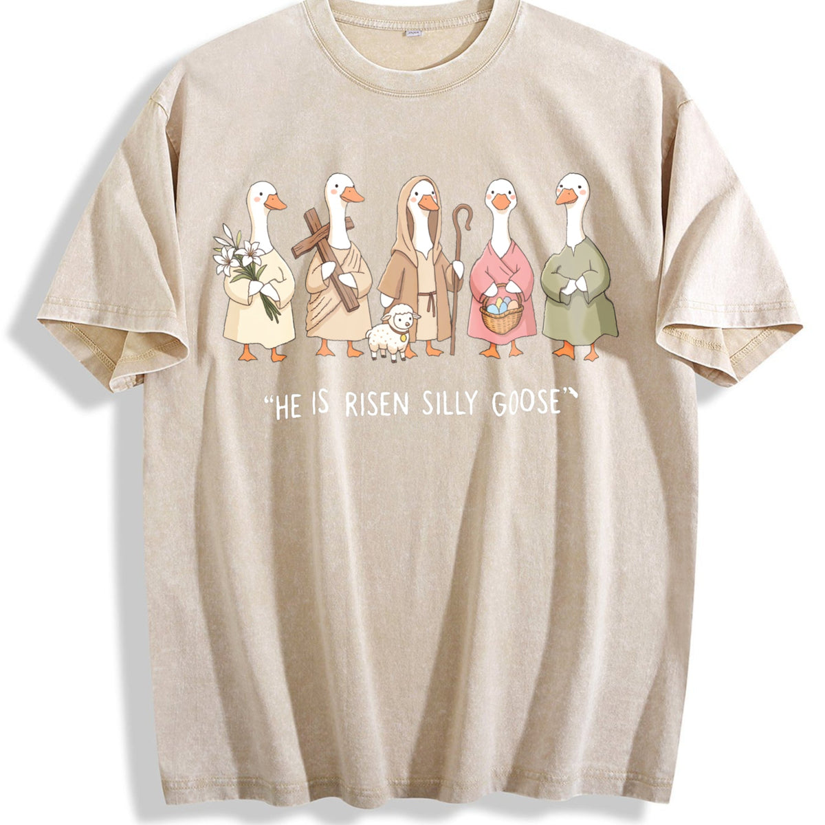 He Is Risen Silly Goose Vintage Washed T-Shirt product image 1