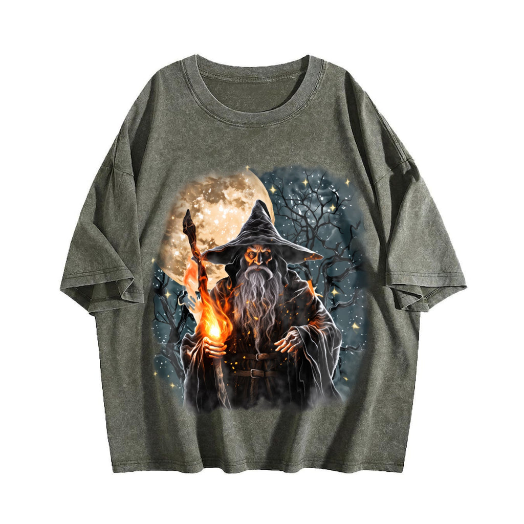 Fantasy Wizard Vintage Washed T-Shirt product image 4