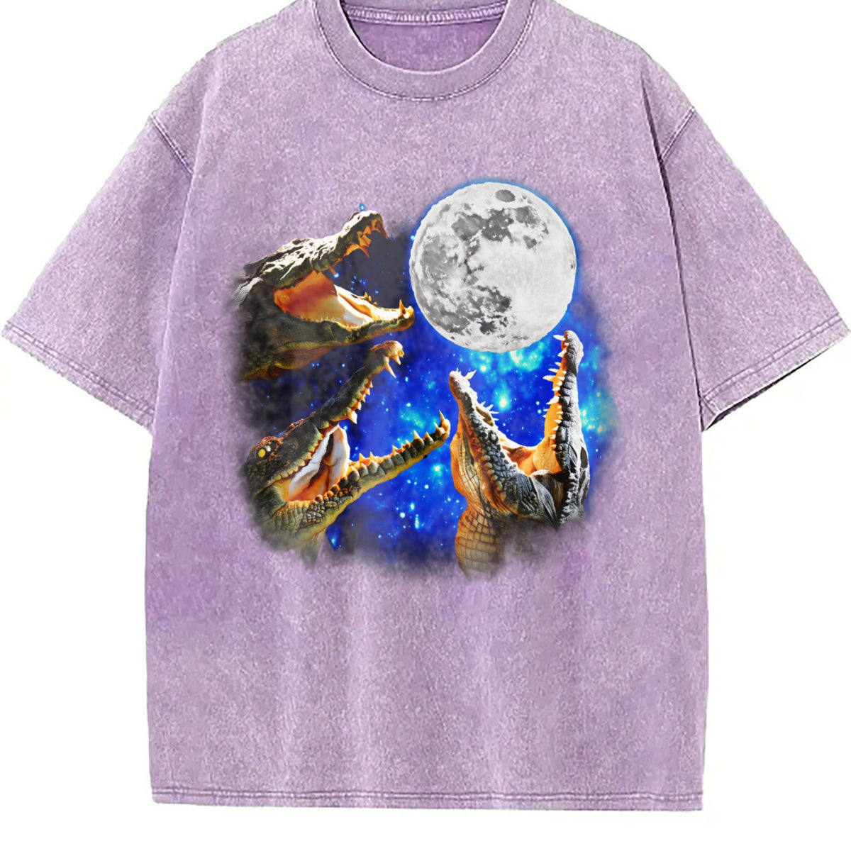 Three Crocodile Moon 90s Vintage Washed T-Shirt product image 6