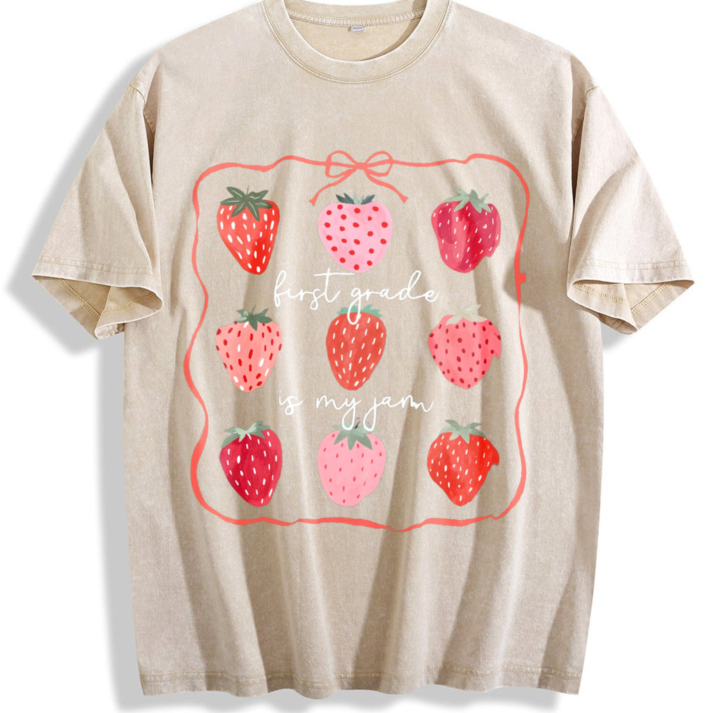 First Grade Teacher Vintage Washed T-Shirt product image 1