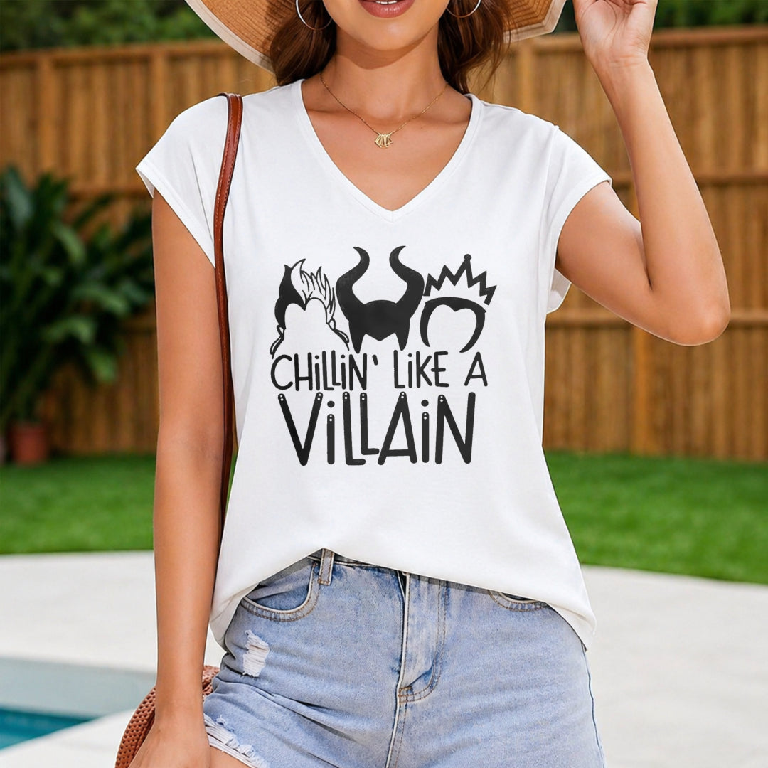 Chill Like A Villain Women's V-Neck Tank Top