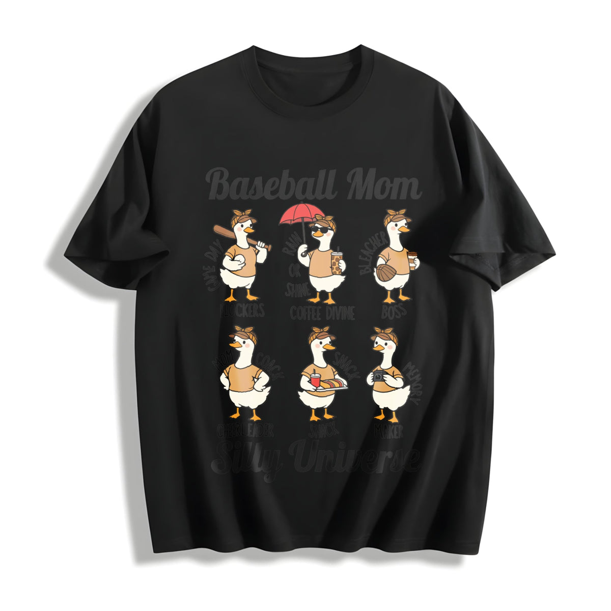 Silly Goose Baseball Mom Cotton T-Shirt product image 1