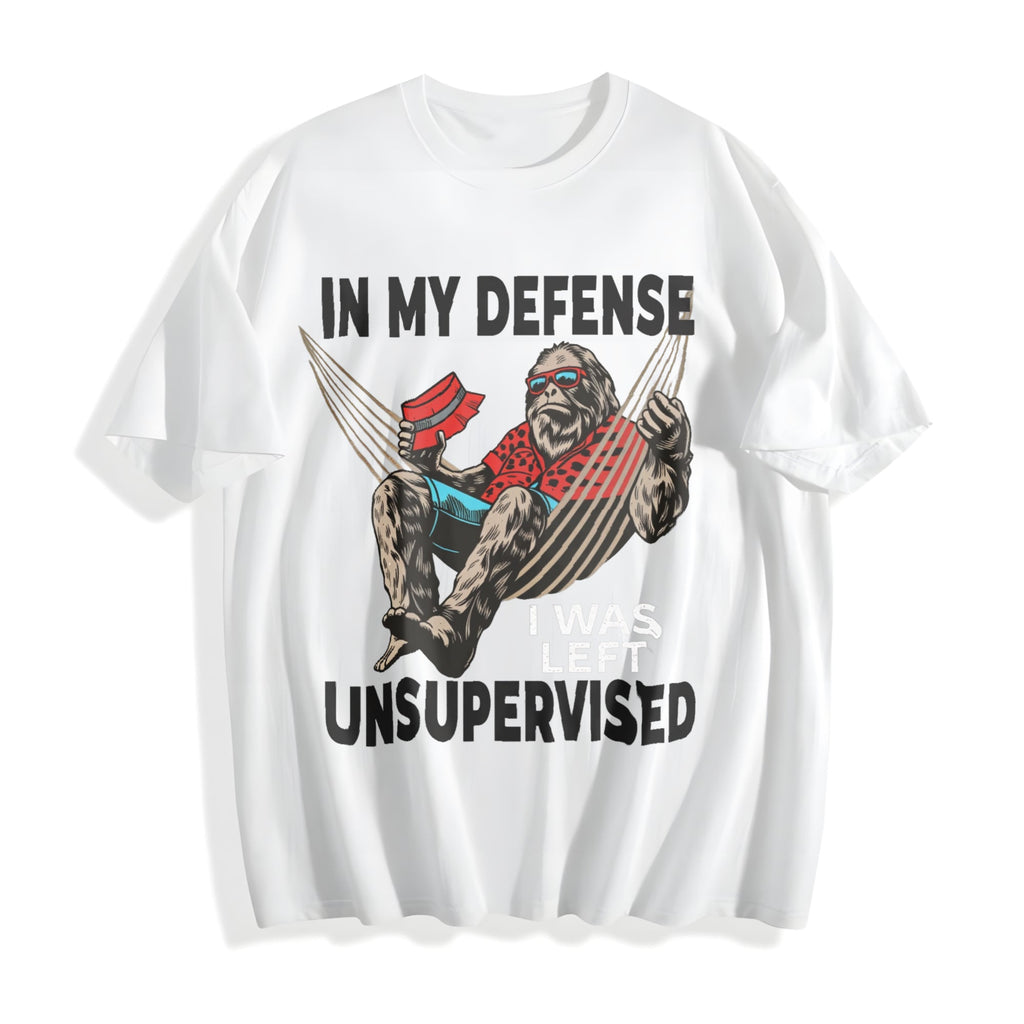 In My Defense I Was Left Unsupervised Funny Classic Cotton product image 2