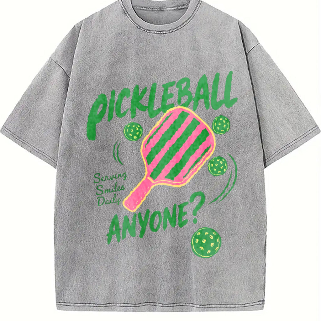 Pickleball Playing Paddleball Sport Vintage Washed T-Shirt product image 4