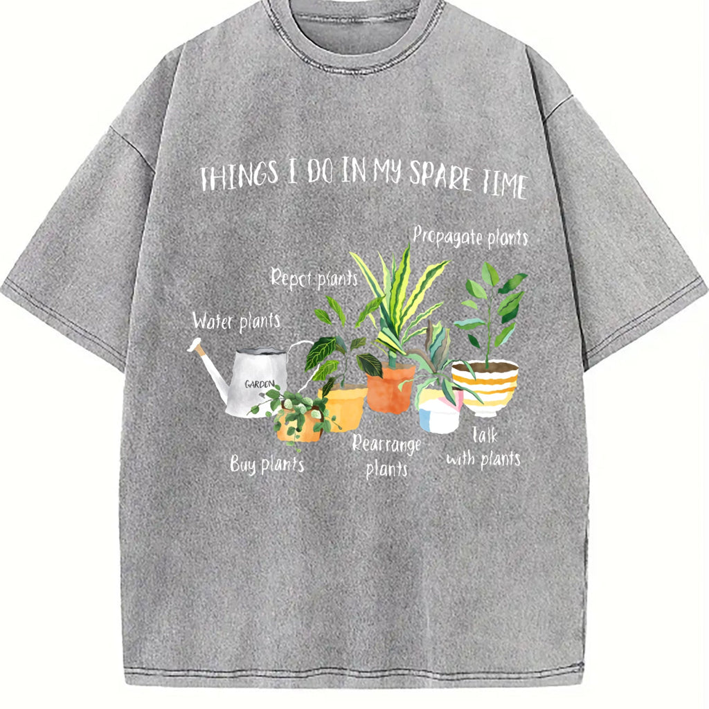 Plant Parent Humor Vintage Washed T-Shirt product image 5