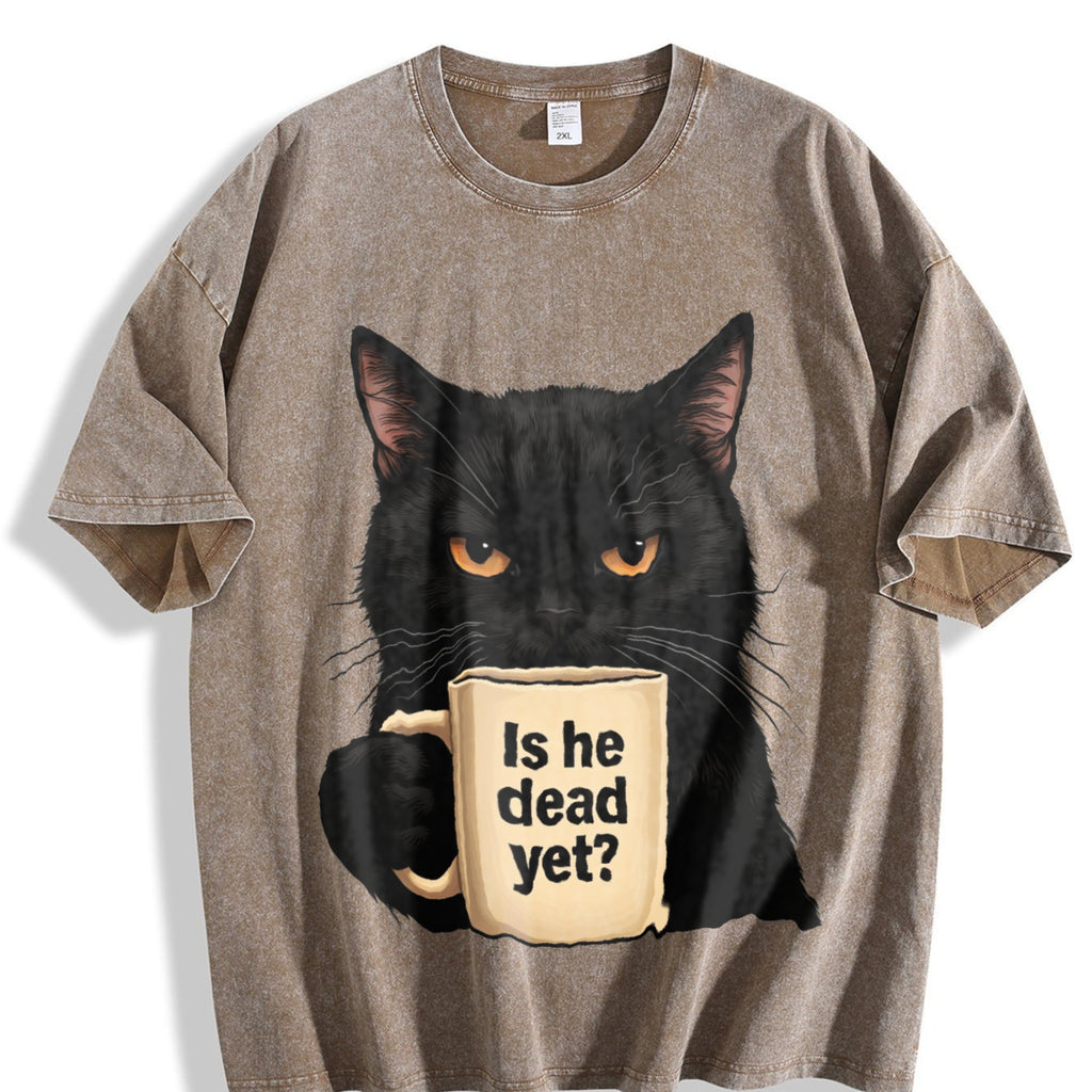 Is He Dead Yet Black Cat Dark Humor Liberal Democrat product image 3