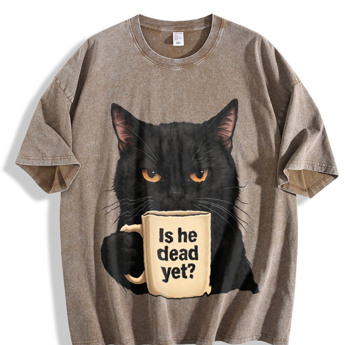 Is He Dead Yet Black Cat Dark Humor Liberal Democrat product image 3