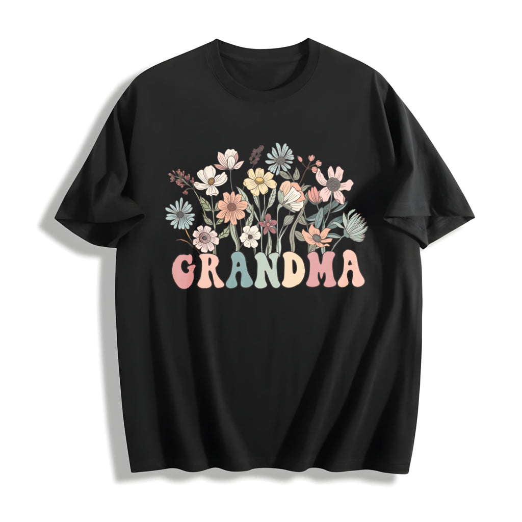 Wildflower Grandma Cotton T-Shirt product image 1