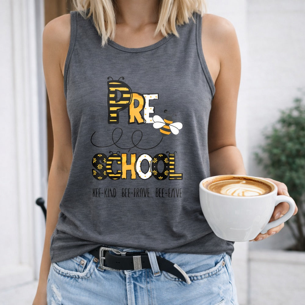 Bee Kind Bee Brave Bee Lieve Regular Vacation - Fun Cartoon Women's Tank Top