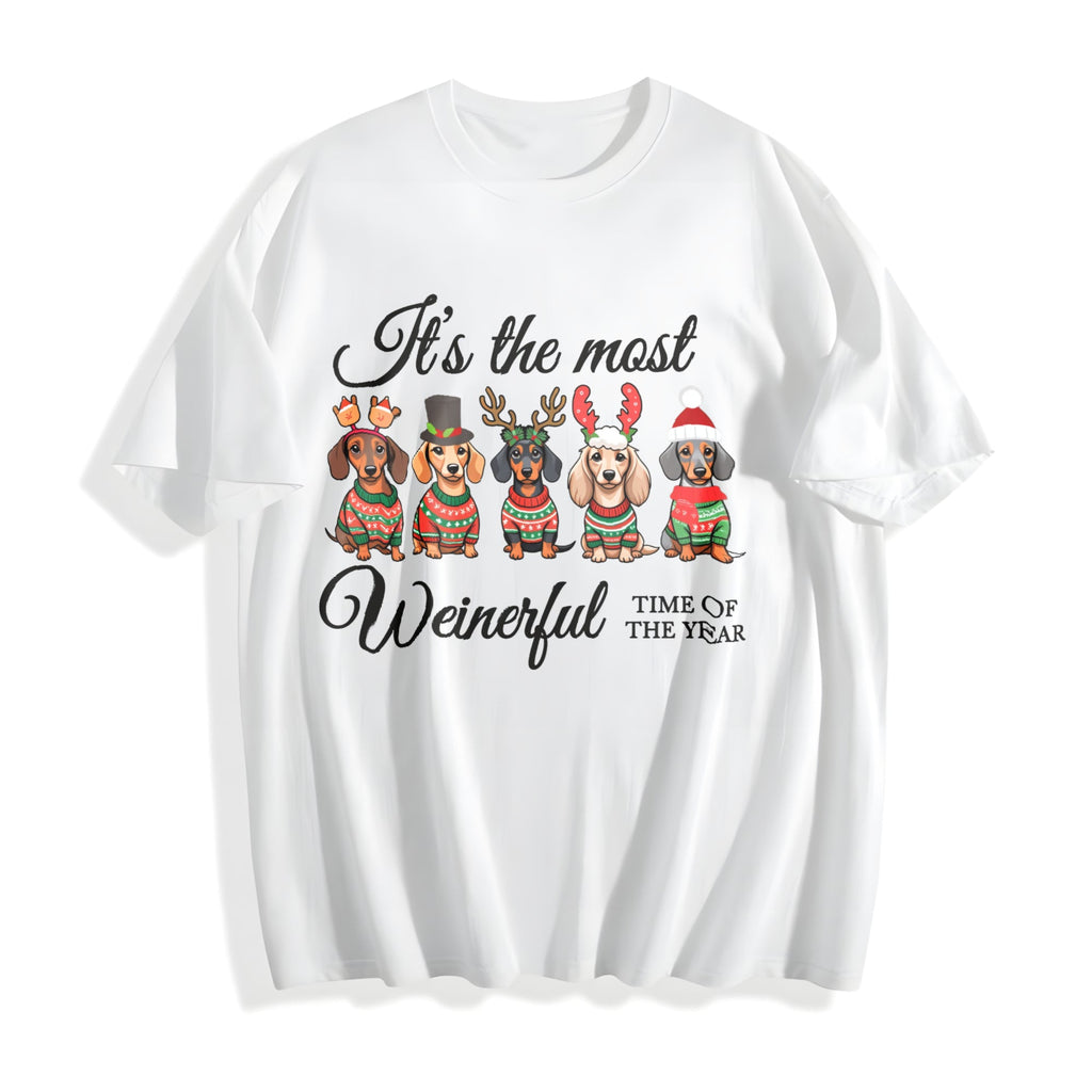 Dachshund Christmas Cotton T-Shirt product image 2