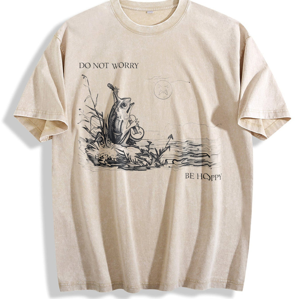 Be Hoppy Frog Vintage Washed T-Shirt product image 1