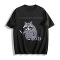 Winter Animal Snack Thief Raccoon Cotton T-Shirt product image 1