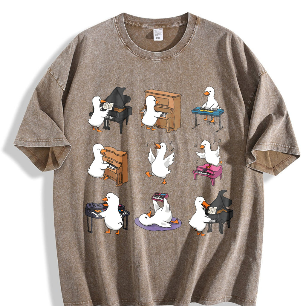 Funny Goose Piano Vintage Washed T-Shirt product image 3