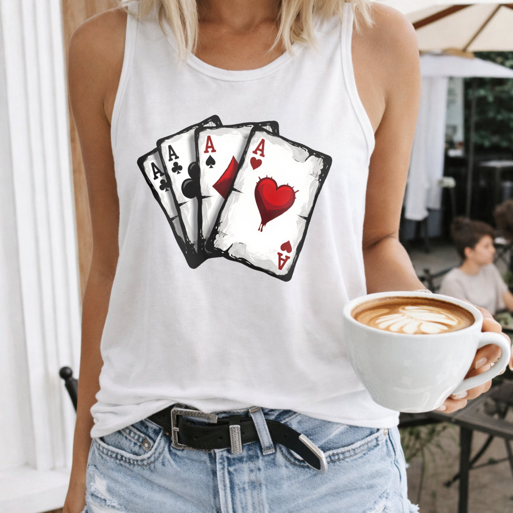 Four Aces Playing Cards Women's Tank Top