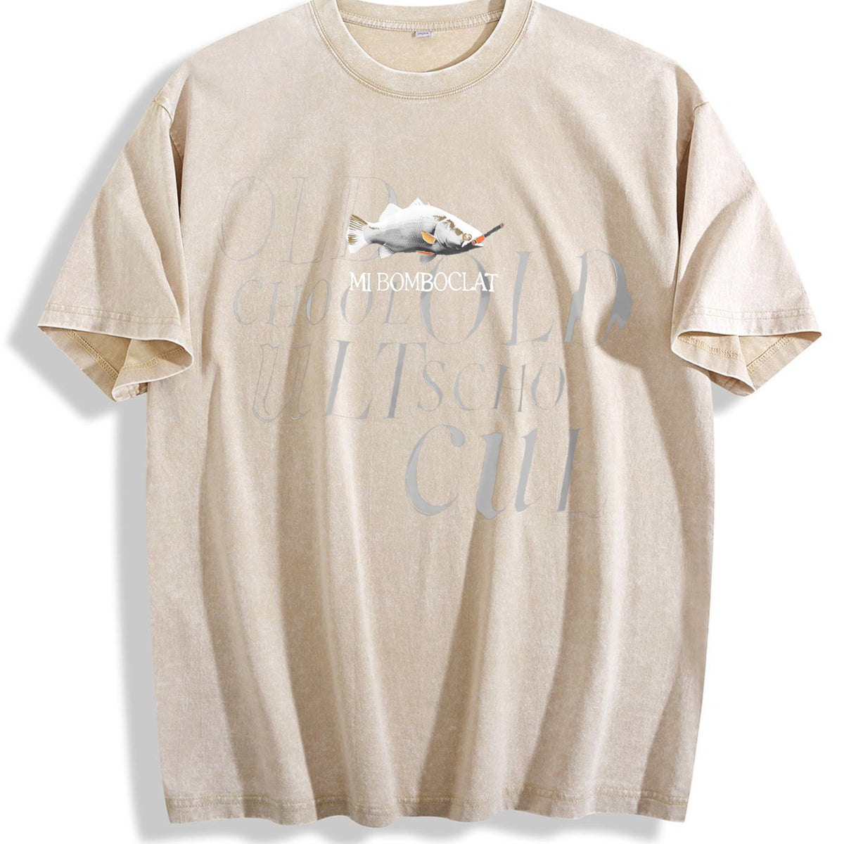 Bomboclat Fish Meme Vintage Washed T-Shirt product image 1