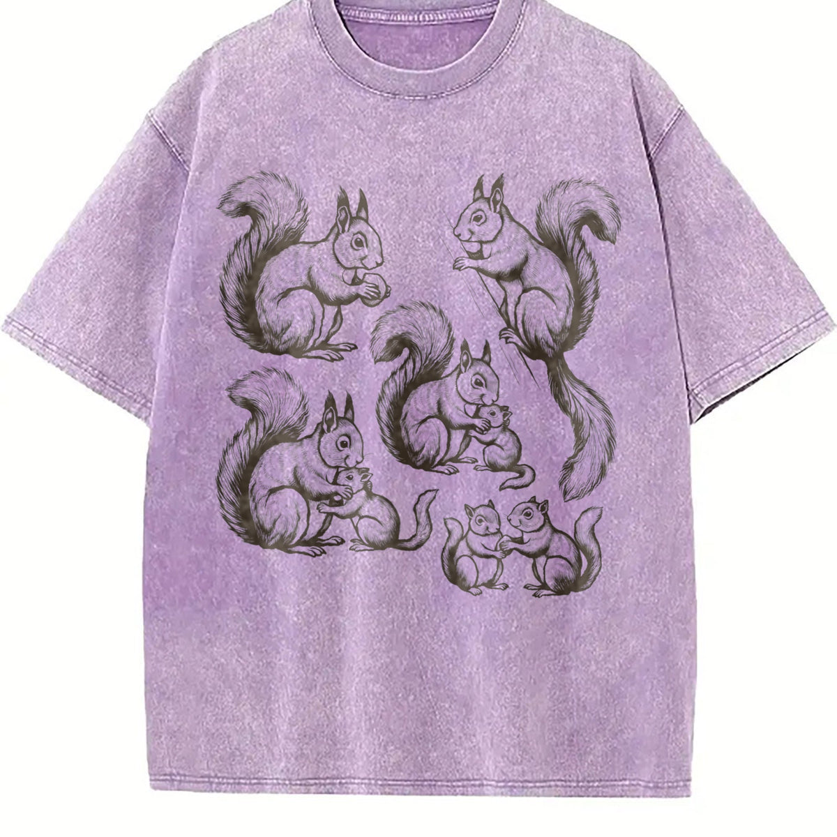 Squirrel 90s Tattoo Vintage Washed T-Shirt product image 6