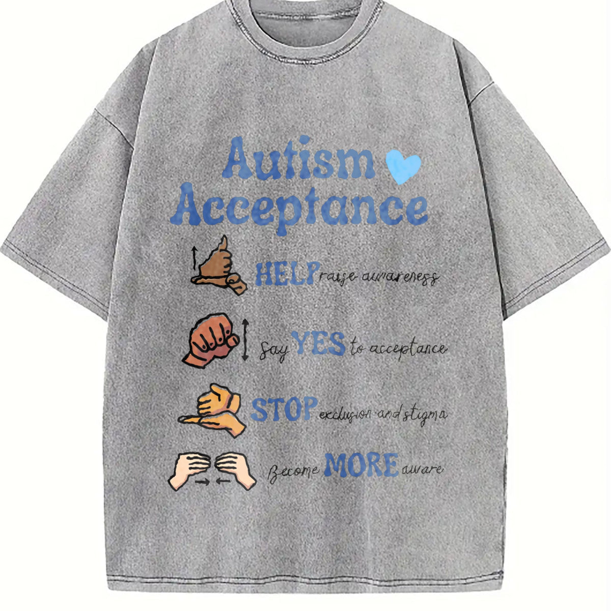 Autism Aware Vintage Washed T-Shirt product image 4