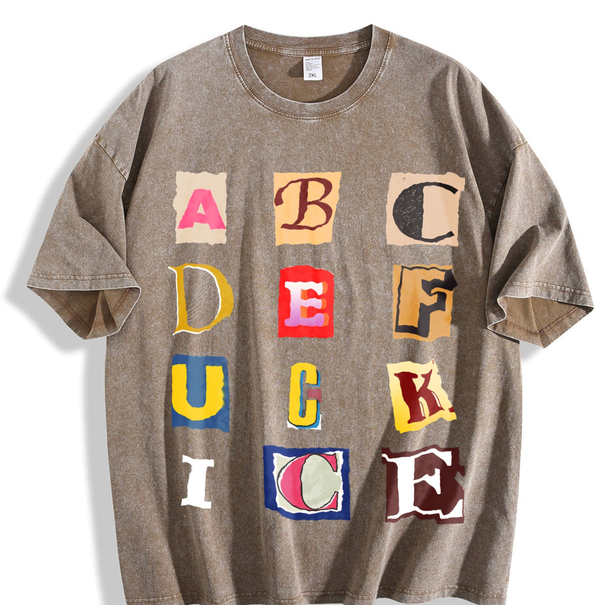 Anti Ice F Ck Magazine Letters Vintage Washed T-Shirt product image 3