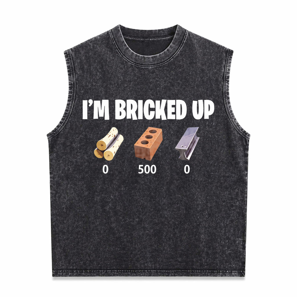 I'm Bricked Up Meme Men's Washed Tank Top