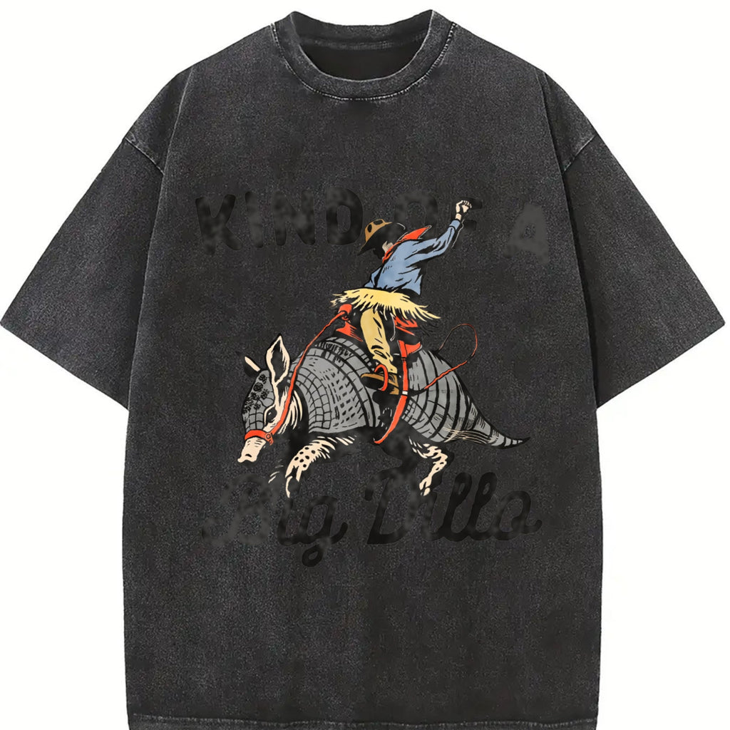 Armadillo Cowboy Kind Of A Big Dillo Funny Western Vintage product image 2