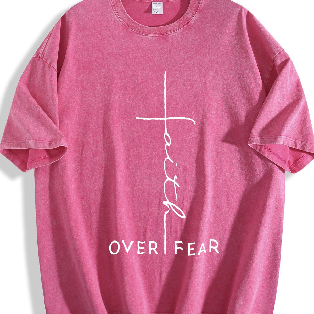 Faith Over Fear - Cool Christian Vintage Washed T-Shirt product image 5