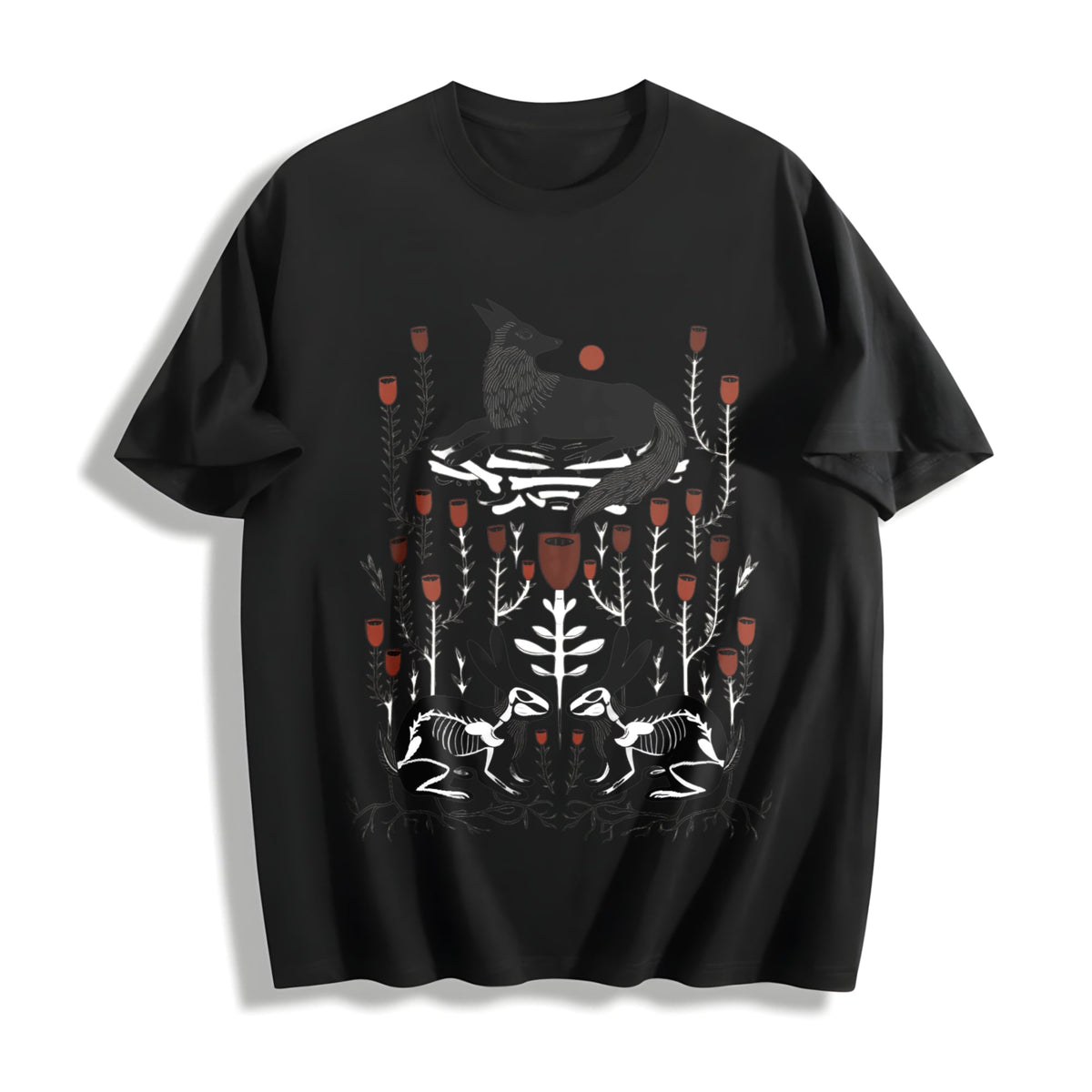 Summer Fantasy Mysterious Floral Fox Skull Rabbit One-piece product image 1