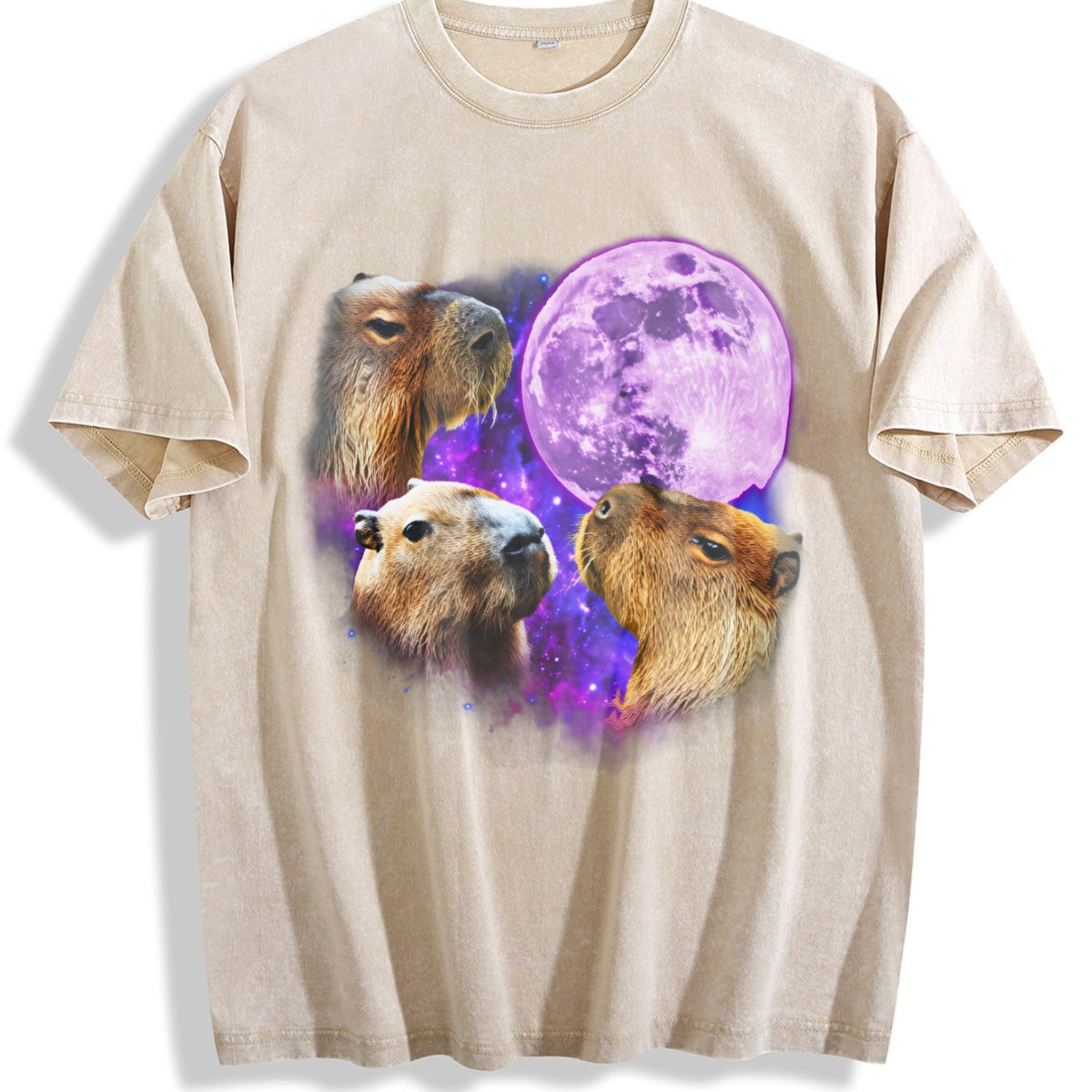 Three Capybaras Vintage Washed T-Shirt product image 1
