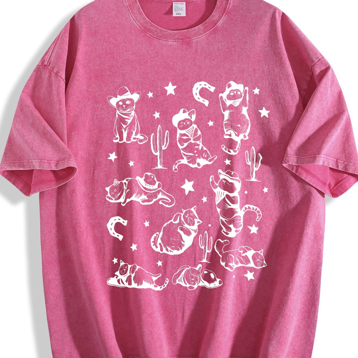 Cowboy Cats Vintage Washed T-Shirt product image 7