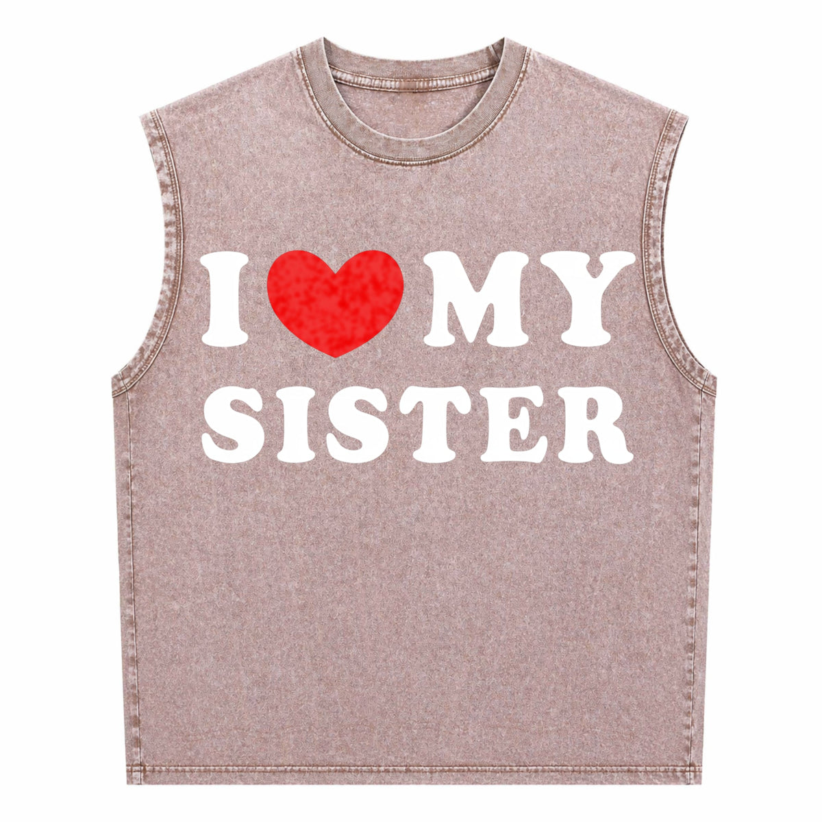 Bold I Love My Sister For Strong Sibling Bonds Men's Washed Tank Top