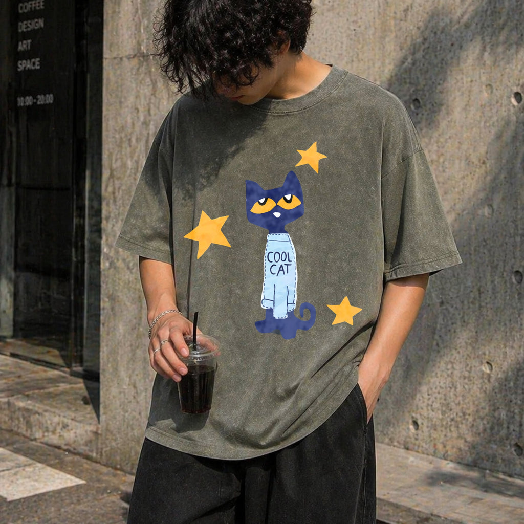 Statement : Black With Text Vintage Washed T-Shirt product image 4