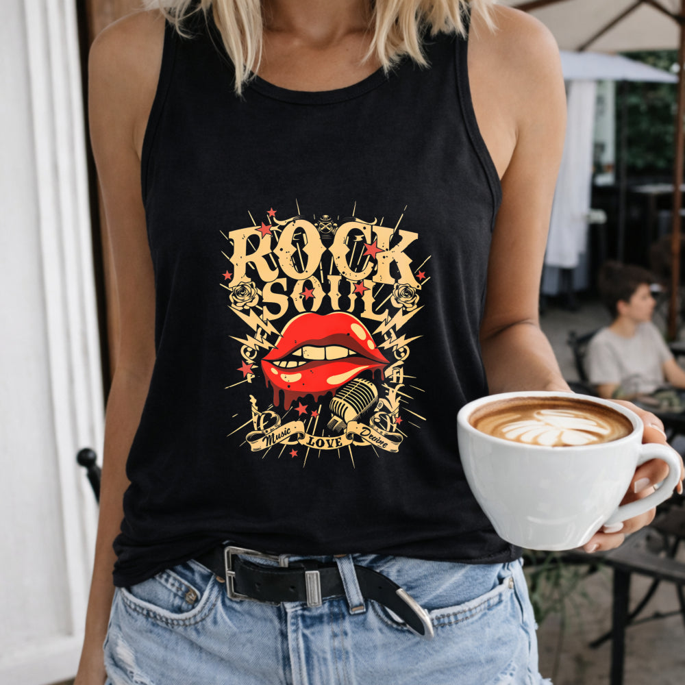 Rock Soul Lips Women's Tank Top