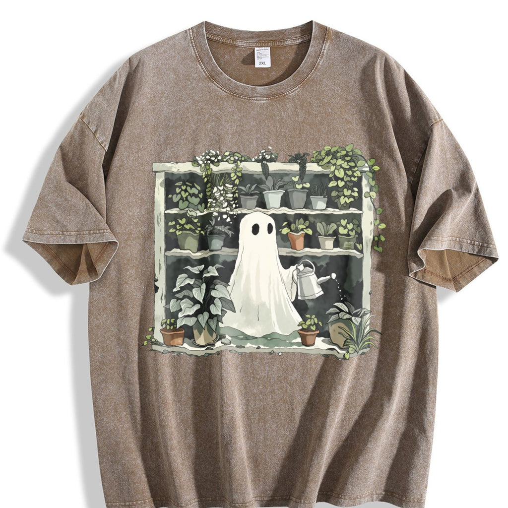 Funny Plant Ghost Vintage Washed T-Shirt product image 3