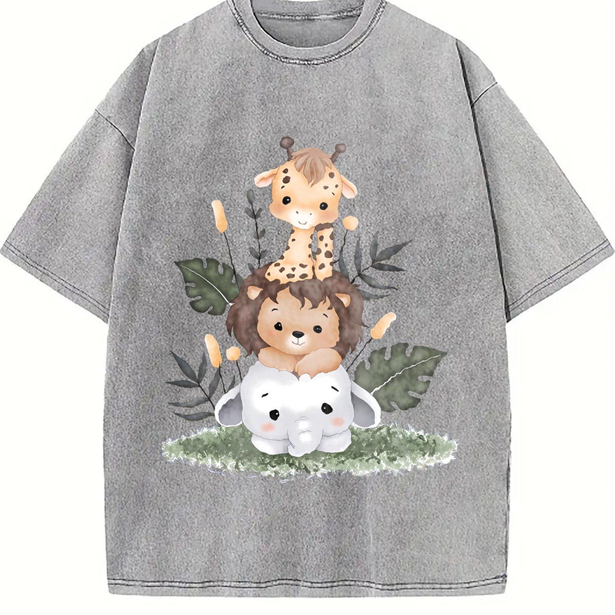 Summer Giraffe Vintage Washed T-Shirt product image 5