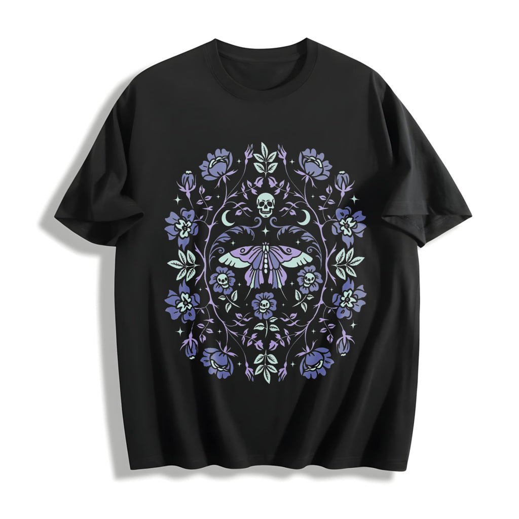 Gothic Garden Dark Academia Floral Skull Creepy Cute Pastel product image 1