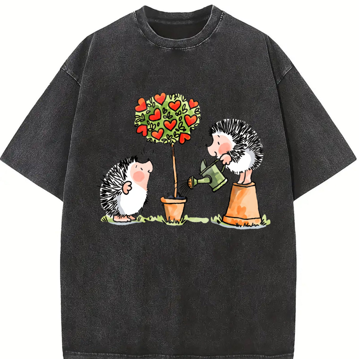 Hedgehog & Hearts - With Love Vintage Washed T-Shirt product image 2